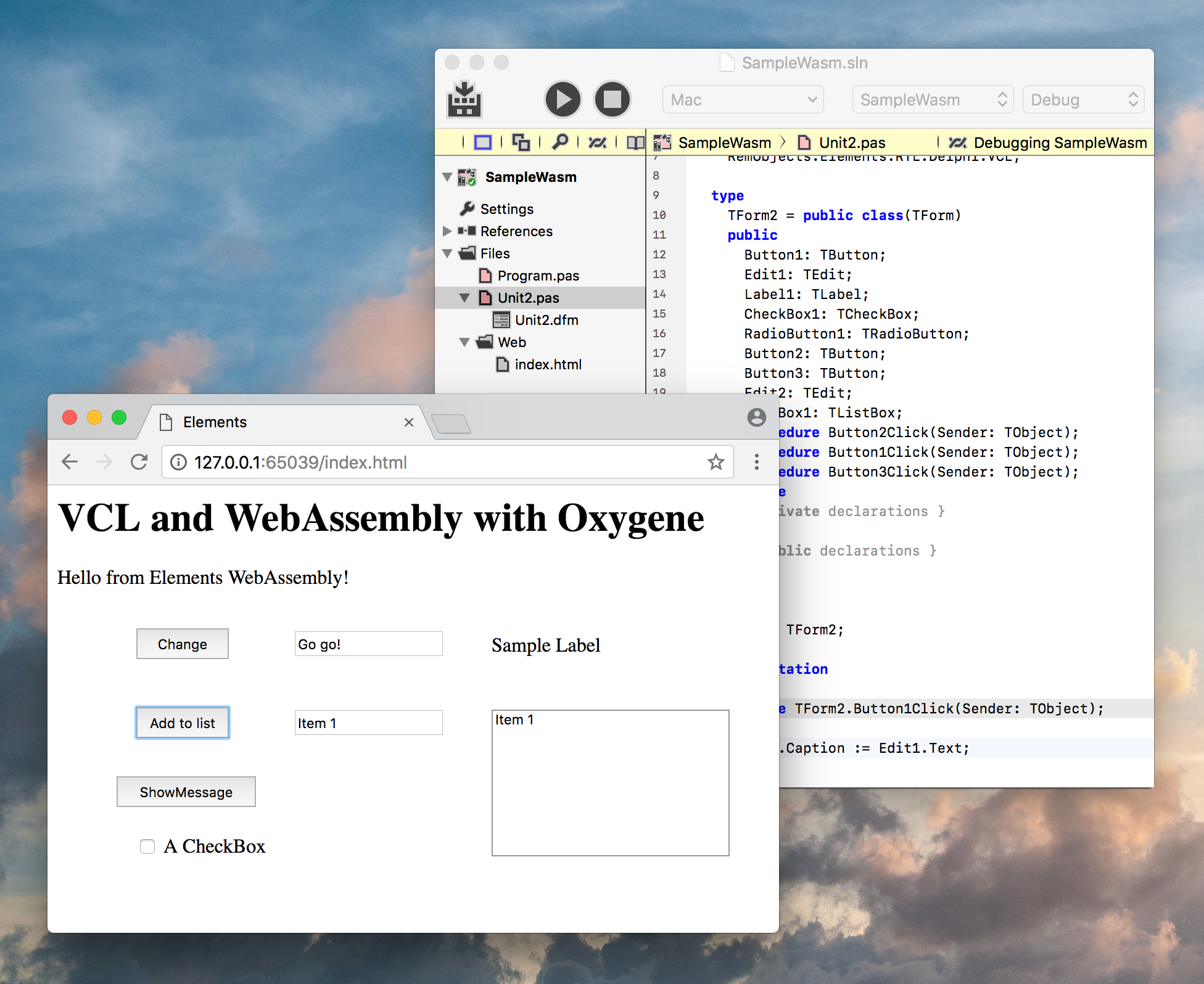 The Delphi VCL comes to Oxygene